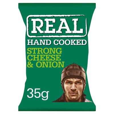 Real Hand Cooked Potato Crisps 35g (Pack of 24)