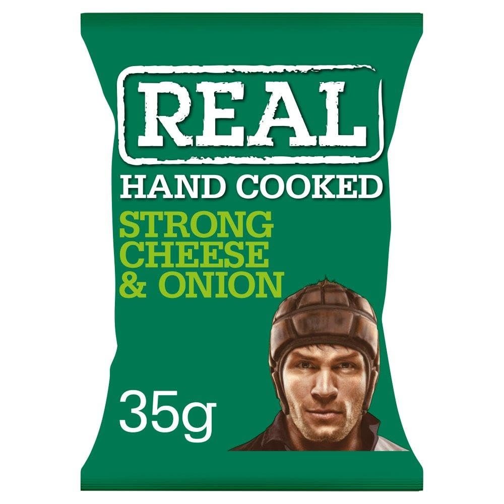 Real Hand Cooked Potato Crisps 35g (Pack of 24)