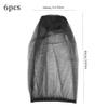 Mosquito Head Net 6Pcs Black Midge Net Breathable Midge Net Head Cover for Hat Sun Protection Mosquito Net for Hiking Camping Garments view 4