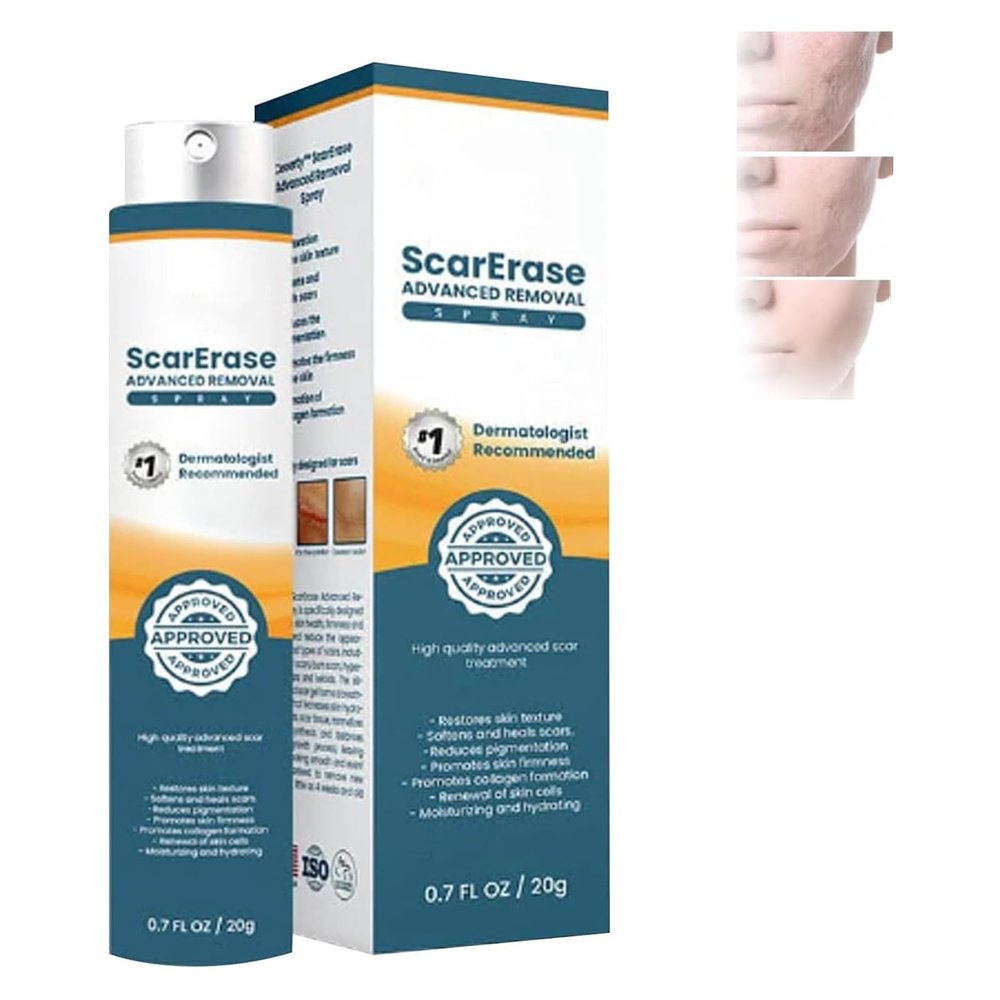 ScarErase Advanced Removal Spray, Advanced Scar Spray for All Types of Scars, for All Types of Scars, Surgical Scars and Stretch Marks, Scar Removal Spray (1PC)