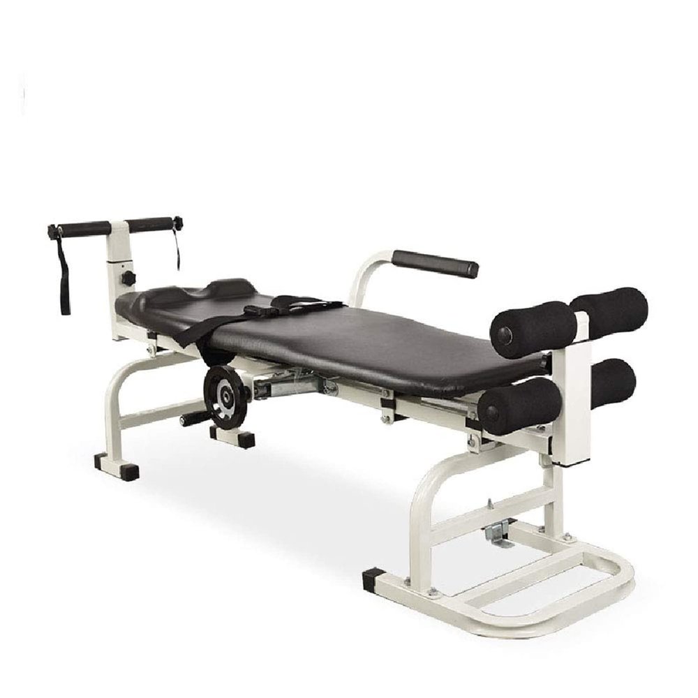 Cervical Lumbar Back Traction Bench,Neck Stretcher Cervical Traction Tables Back Stretcher Lumbar Traction Device Spine Decompression Extra Wide Bed (46Cm Wide)