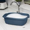 39cm Washing Up Bowl Rectangular with Integral Handles Strong Plastic Kitchen Washtub, Sink Tidy, Organiser Approx. 12L Litre Capacity, 39cm x 32cm x 16cm (Navy) view 3