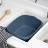 39cm Washing Up Bowl Rectangular with Integral Handles Strong Plastic Kitchen Washtub, Sink Tidy, Organiser Approx. 12L Litre Capacity, 39cm x 32cm x 16cm (Navy) view 4