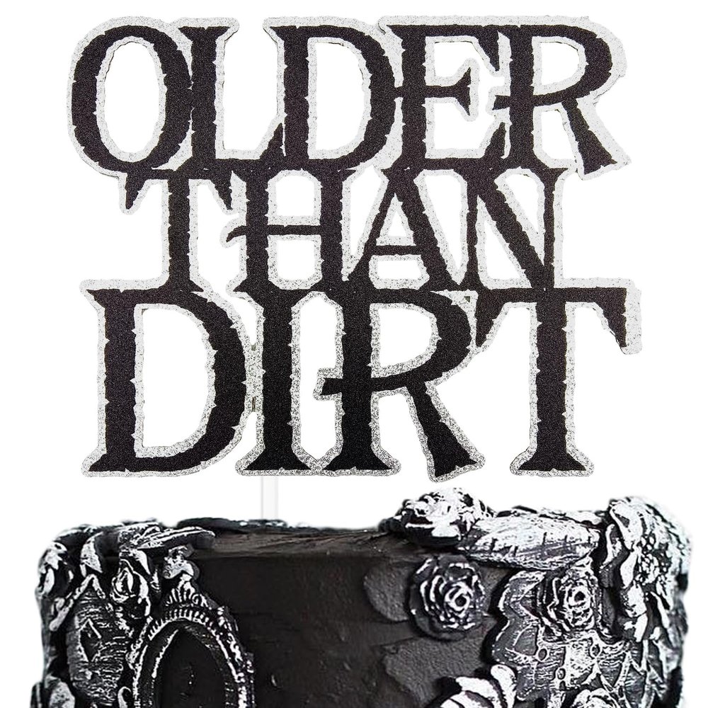 Older Than Dirt Cake Topper, Old As Dirt Decorations, Old AF Sign, Funny Birthday Favor,50s 60s 70s 80s 90s 100s Birthday Party Decoration
