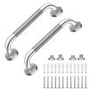 12inch/30cm Anti Slip Shower Wall Grab Bar Handle, Knurled Stainless Steel Bathroom Safety Bathroom Balance Bar Hand Rail Support Handicap Elderly Senior Assist Bath Handle (2) view 1