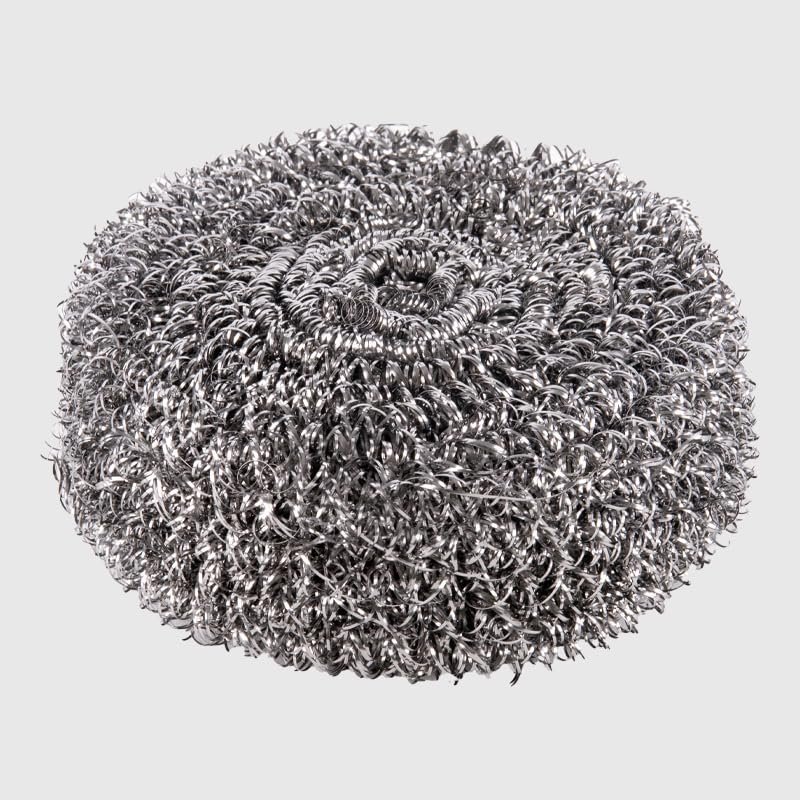 La Briantina Stainless Steel Scouring Scouring Scouring Pads, 50 g Steel Swirl Sponge, 10 cm Diameter Scouring Pad for Cookware and Dishes