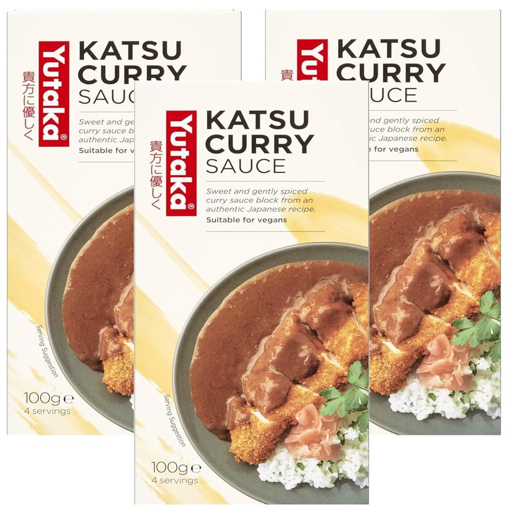 Yutaka Japanese Style Curry 100g (Pack of 3) - Authentic Japanese Curry Mix, Rich and Spicy Flavors, Easy-to-Prepare Gourmet Curry Sauce, No MSG Added