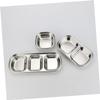 GETREY Sauce Bowls, soy sauce dish,3 pcs Dip Restaurant Korean Soy Vinegar Compartment Mini Sub- Saucer BBQ Sugar Grid Divided -Grid Plate Bowls Dipping Seasoning Condiment view 3
