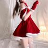 AHOR Christmas Sexy Lingerie Tube Top Vest Skirt Bunny Role Play Seduction Lingerie Set Red view 2