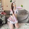 AHOR Christmas Dress Sweet Bunny Girl Costume Rabbit Woman Set Bunny Suit Sexy Lingeries Lady Cosplay New Year Maid Role Play Uniform view 2