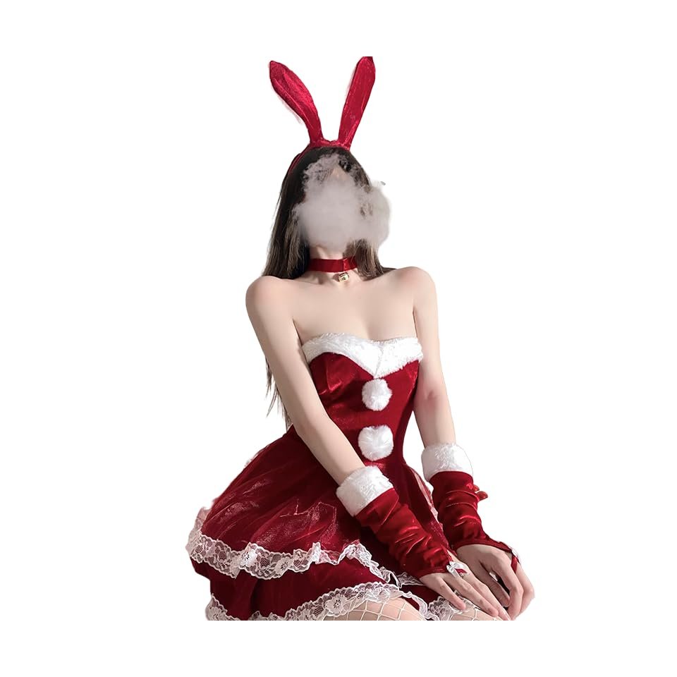 AHOR Women Christmas Xmas Sexy Lady Santa Claus Cosplay Costume Sexy Lingerie Winter Red Dress Devil Uniform (red)