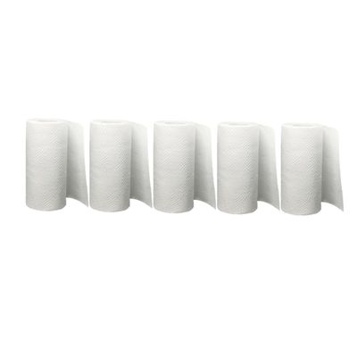 Gogogmee 5rolls Kitchen Paper Towel White Oil Absorption Paper Tissue for Home Use