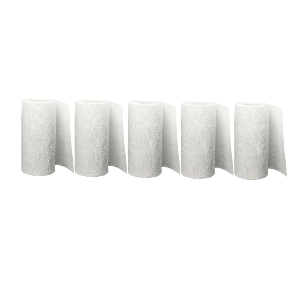 Gogogmee 5rolls Kitchen Paper Towel White Oil Absorption Paper Tissue for Home Use