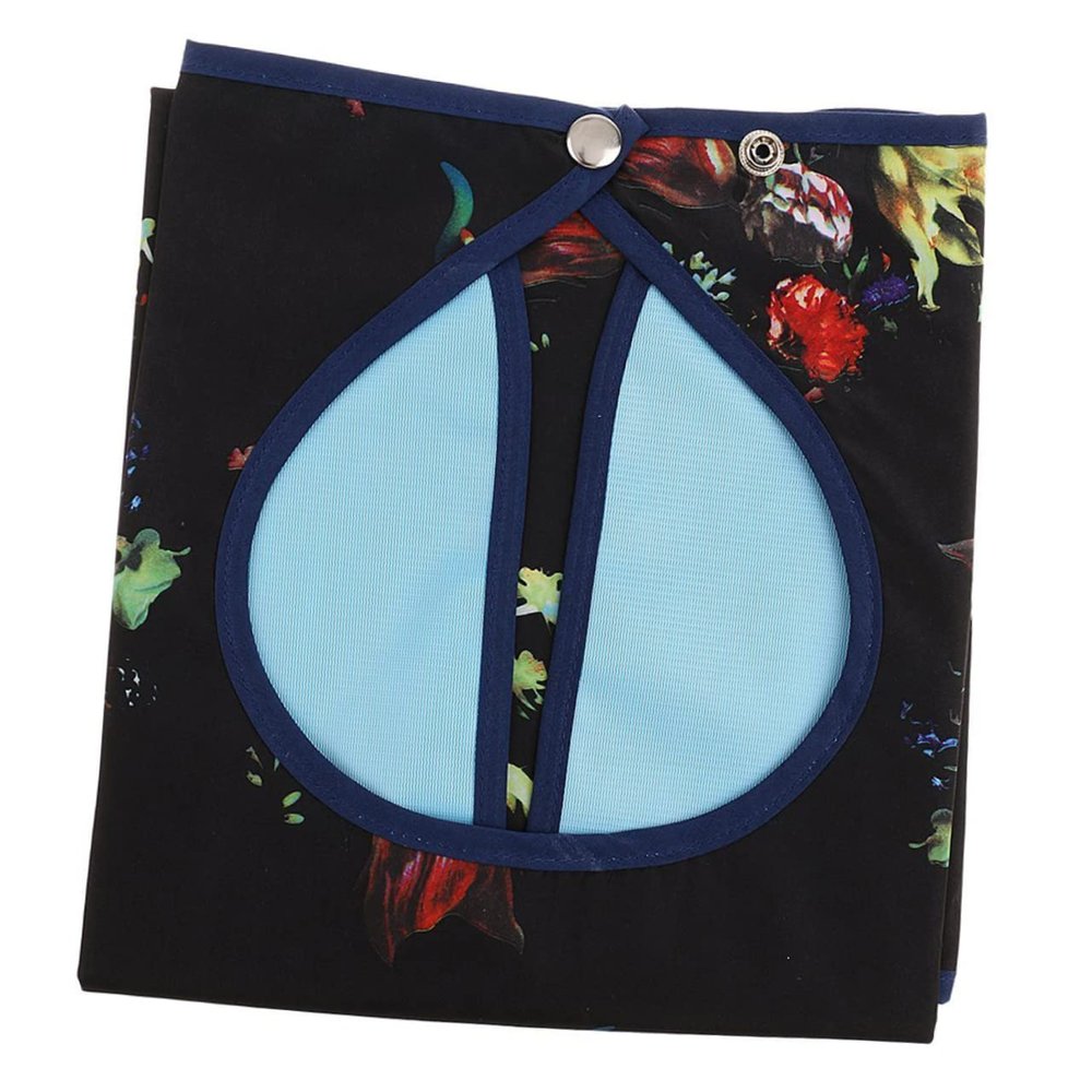 PLAFOPE Adult Waterproof Mealtime Bib with Detachable Pocket, Washable Aid Apron for Elderly and Disabled, Crumb Catcher Clothing Protector for Mealtime Use