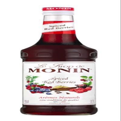MONIN Premium Spiced Red Berries Syrup 700ml for Cocktails and Mocktails. Vegan-Friendly, Allergen-Free, 100 percent Natural Flavours and Colourings