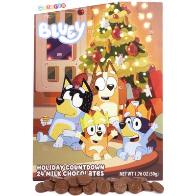 Galerie Bluey Advent Calendar, Countdown To Christmas, 24 Days with Chocolate, 1.76 Ounces