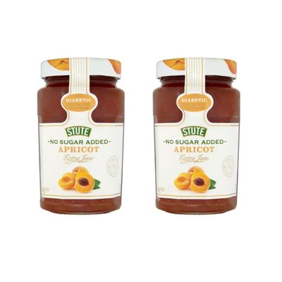 2 x 430g No Added Sugar Apricot Jam Diabetic Friendly