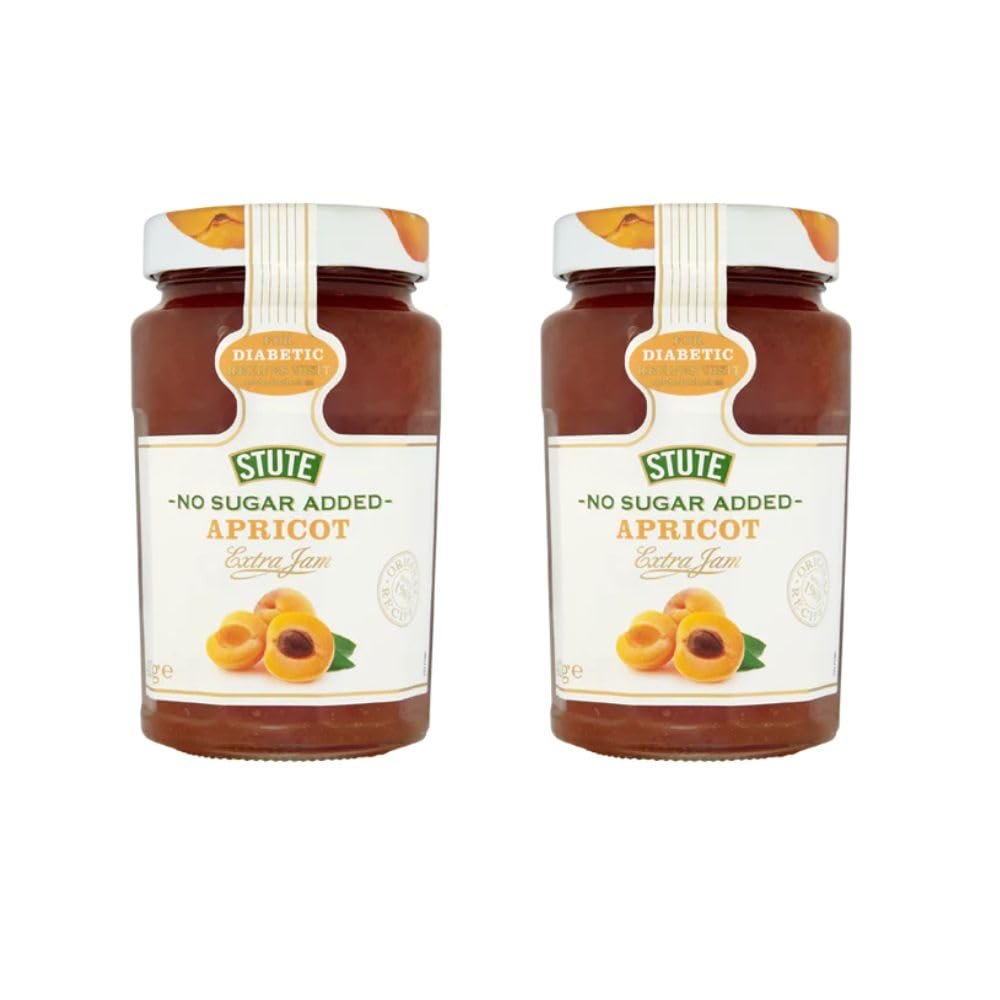 2 x 430g No Added Sugar Apricot Jam Diabetic Friendly