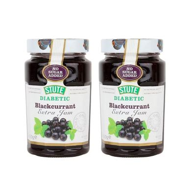 2 x 430g No Added Sugar Blackcurrant Jam Diabetic Friendly