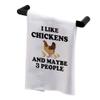 BDPWSS Chicken Kitchen Towel Chicken Lover Gift Chicken Mom Gift I Like Chickens and Maybe 3 People Gift Chicken Farmer Gift (I Like Chickens TW) view 1