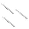 Beaupretty 3pcs Portable Stainless Steel Eyebrow Tweezer Comb Eyelashes Extension Clip for Makeup for Eyelash Application and Eyebrows Shaping view 1