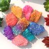 LVTFCO Natural Electroplating Rainbow Aura Crystal Cluster Energy Ornament Candy Color Quartz Gemstone,FREE COLOR,70,100g view 3