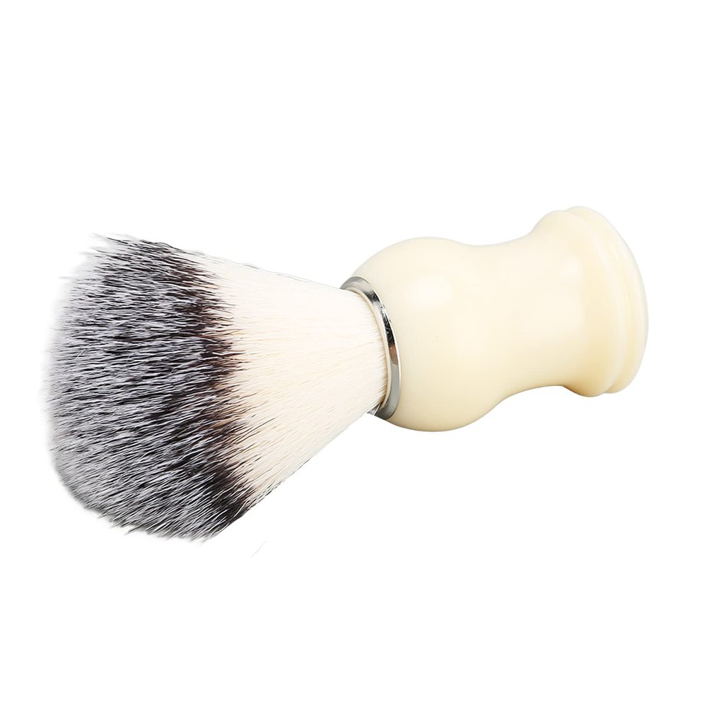 Curved Handle Barber Duster Brush for Easy Cleaning, Lightweight and Compact, Beard Clean, Easy To Clean, Plastic and Nylon, Portable White Neck Duster Brush
