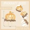 BOOMPA Halloween Pumpkin Wooden Cake Topper - Little Pumpkin First Birthday Cake Topper - Fall Season Wooden Cake Topper - Sweet Little Pumpkin Cake Accessories - Wooden Baby Shower Decoration view 2