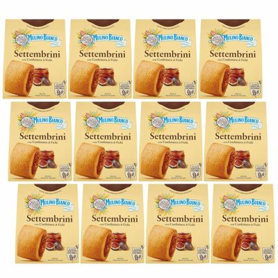 MULINO BIANCO Settembrini - Italian shortbread cookies with fig jam 300g (Settembrini, x12)