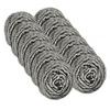 12 Pieces Stainless Steel Wire Cleaning Ball Kitchen Shop Cleaning Ball Steel Wool Scrubber Pad for Tableware Used Car Upholstery Cleaning Set (Silver, One Size) view 2