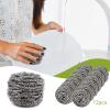 12 Pieces Stainless Steel Wire Cleaning Ball Kitchen Shop Cleaning Ball Steel Wool Scrubber Pad for Tableware Used Car Upholstery Cleaning Set (Silver, One Size) view 3