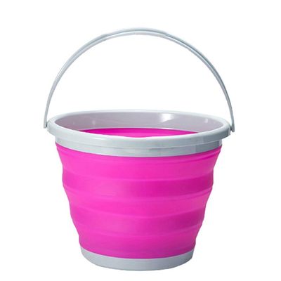 Collapsible Folding Silicon Plastic Round Bucket - Great For Any Occasion Like; Kitchen, Outdoor, Camping, Hiking, Fishing, Office Or Sport Events Present