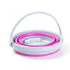 Collapsible Folding Silicon Plastic Round Bucket - Great For Any Occasion Like; Kitchen, Outdoor, Camping, Hiking, Fishing, Office Or Sport Events Present view 3