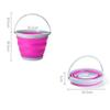 Collapsible Folding Silicon Plastic Round Bucket - Great For Any Occasion Like; Kitchen, Outdoor, Camping, Hiking, Fishing, Office Or Sport Events Present view 4
