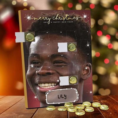 Bukayo Saka Personalised Chocolate Advent Calendar