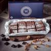 Wilfreds Decadent Chocolate and Walnut Brownies: 12 Rich Belgian Chocolate Brownies in a Letter Box Gift-Ready Box - Perfect for Satisfying Your Sweet Cravings or Gifting to Loved Ones view 1