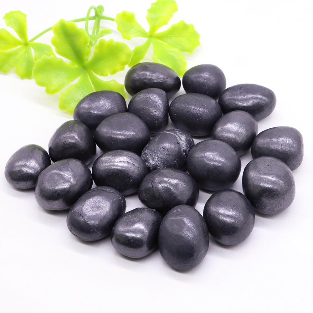 100g Natural Round Shungite Crystal Bulk Gravel Tumbled Stone Quartz Polished Rock Home Decoration Ornaments Gift