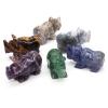 1pc Rhinoceros Figurine Healing Crystal Natural Stone Quartz Animal Gemstone Carving Sculpture Fengshui Reiki Home Spirit Decor view 3