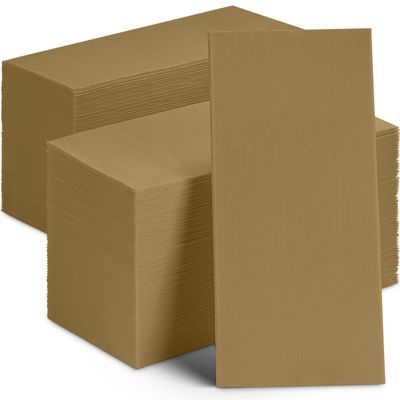 NAPEREE Disposable Dinner Napkins Wood Paper, [300 Pack] 12" x 17" 2-Ply Quilted Colored Paper Napkins For Wedding, Reception, Bathroom, Party Or Event, NP-PPGT-WOD-300
