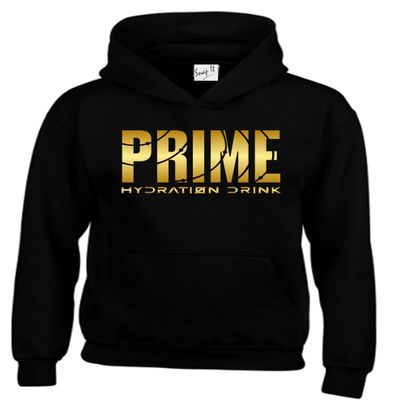 Snapit Funny Inspired Prime Hydration Drink Hoodie Flavour Logan Paul KSI Hooded Top Gold Print