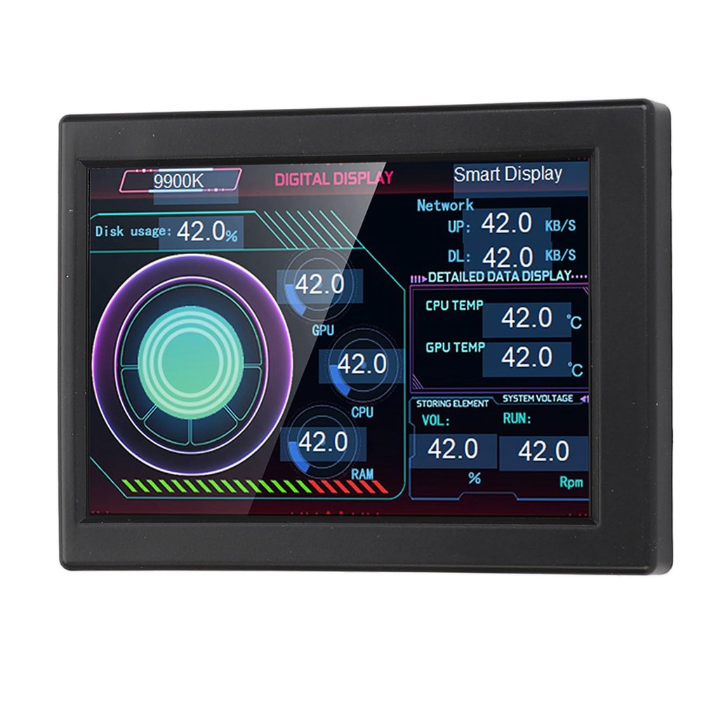 DIY Themes, USB C Connectivity, Comprehensive Monitoring, Built in, Multi Functions for 3.5 Inch PC Panel Display