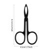 2Pcs Tweezers Scissor Eyebrow Tweezers, Flat Tip Tweezers Hair Plucker Handle Straight Tip Scissor Shaped Eyebrows Tweezers for Hair Plucker Remover Facial Hair Eyebrows Care view 2