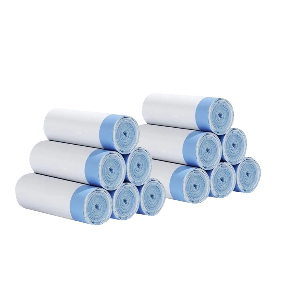 15L Strong Bin Bags, Bin Bags with Drawstring, Kitchen Rubbish Bags, Covers for Kitchen Rubbish Bin with Drawstring, Waste Bags for Kitchen for Bedroom, Material LDPE (2 x 6 Rolls x 90 Pieces)
