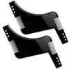 Beard Comb, 2Pcs, Beard Trimming, Beard Stencil Comb, Beard Shaping Tool with Comb, Guide Comb for Beard Shaving, 2 in 1 Beard Shaper, Beard Styling Tool, for Men's Facial Hair and Beard Trimming view 1