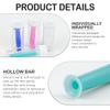 UPIQNG 4Pcs Contact Lens Remover Insertion Tool Portable Silicone Contact Lenses Applicator with Plastic Bottle for Hard Lenses, Green,Blue,Pink,Clear, Case view 4