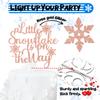 Rose Gold Glitter A Little Snowflake is on the Way Cake Topper, Winter Snowflake Chirstmas Baby Shower Baby's Birthday Party Decorations Supplies view 3