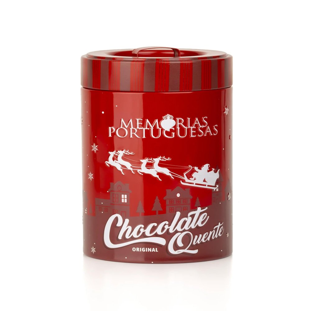 Hot Chocolate Tin 100 g Powder Mix Rich and Flavorful Perfect for Cold Days Gourmet Product of Portuguese Origin