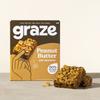 Graze - Peanut Butter Oat Boost Bars - Vegetarian Flapjacks with Whole Oats and Natural Flavours - 8 packs of 4 Snack Bars, 32 Snacks total view 3