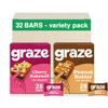 Graze - Cherry Bakewell & Peanut Butter Oat Boost Bars Snacks - Made With Whole Oats and Natural Flavours - 8x4 snack bars - Total of 32 snacks view 1