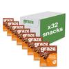 Graze - Cocoa Orange Oat Boost Bars - Vegetarian Flapjacks with Whole Oats and Natural Flavours - 8 packs of 4 Snack bars, 32 Snacks total view 1